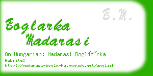 boglarka madarasi business card